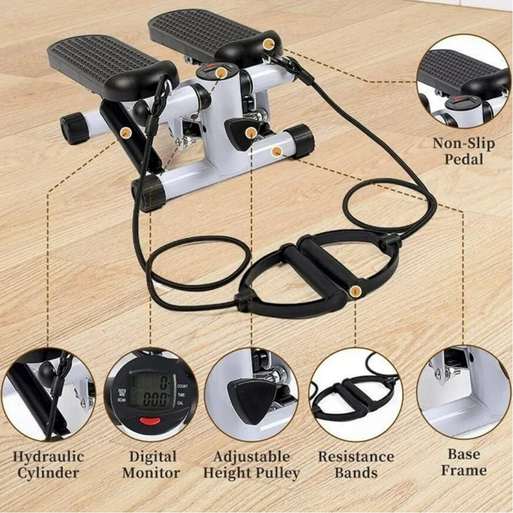 StepMaster Pro -  Mini Stepper Fitness avec Accessoires