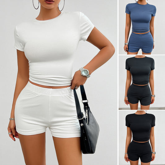 Ensemble Sport Chic - T-shirt & Shorts Élastiques