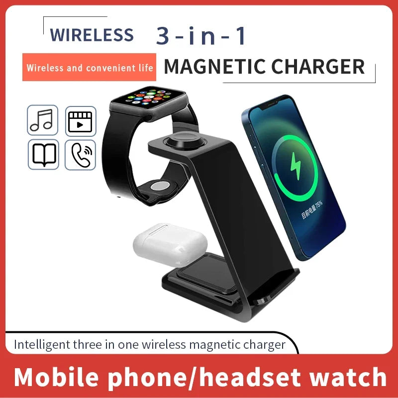 Chargeur Sans Fil 3-en-1 UltraRapide 100W pour Appareils Apple