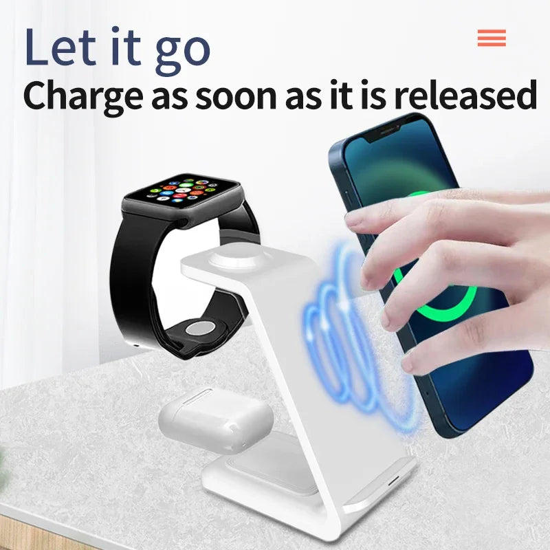 Chargeur Sans Fil 3-en-1 UltraRapide 100W pour Appareils Apple