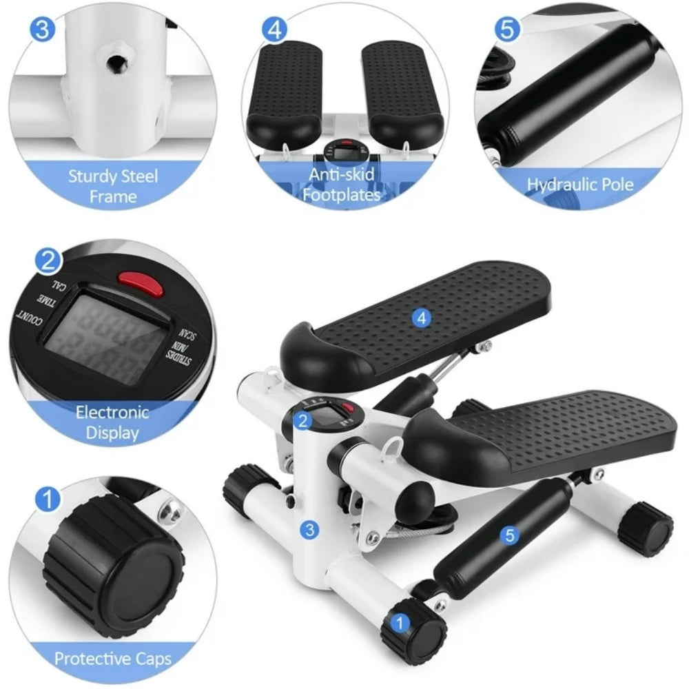 StepMaster Pro -  Mini Stepper Fitness avec Accessoires